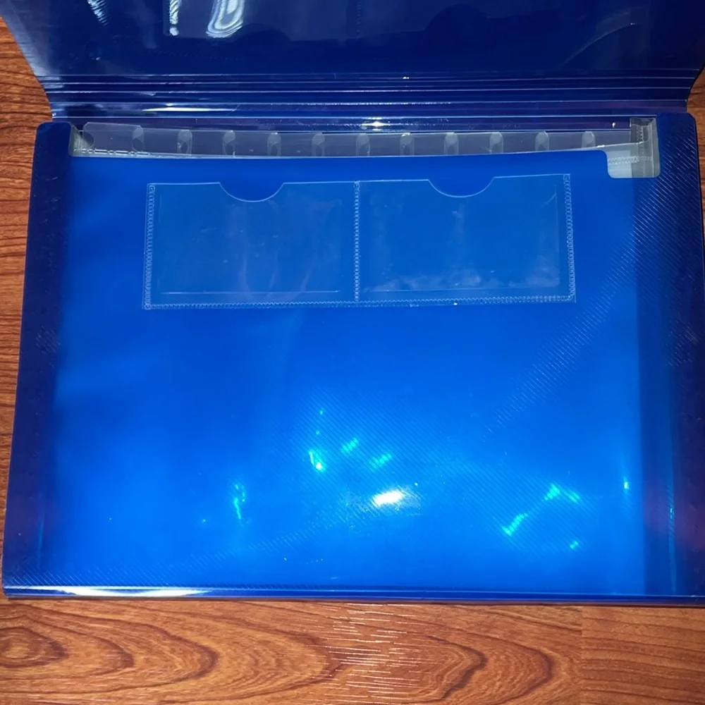 Xerox Transparent Blue File Folder Document Holder - Picture 4 of 4
